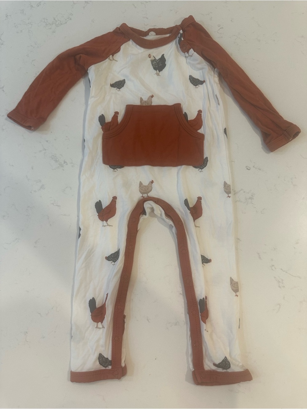 Kyte Baby chicken long sleeved romper